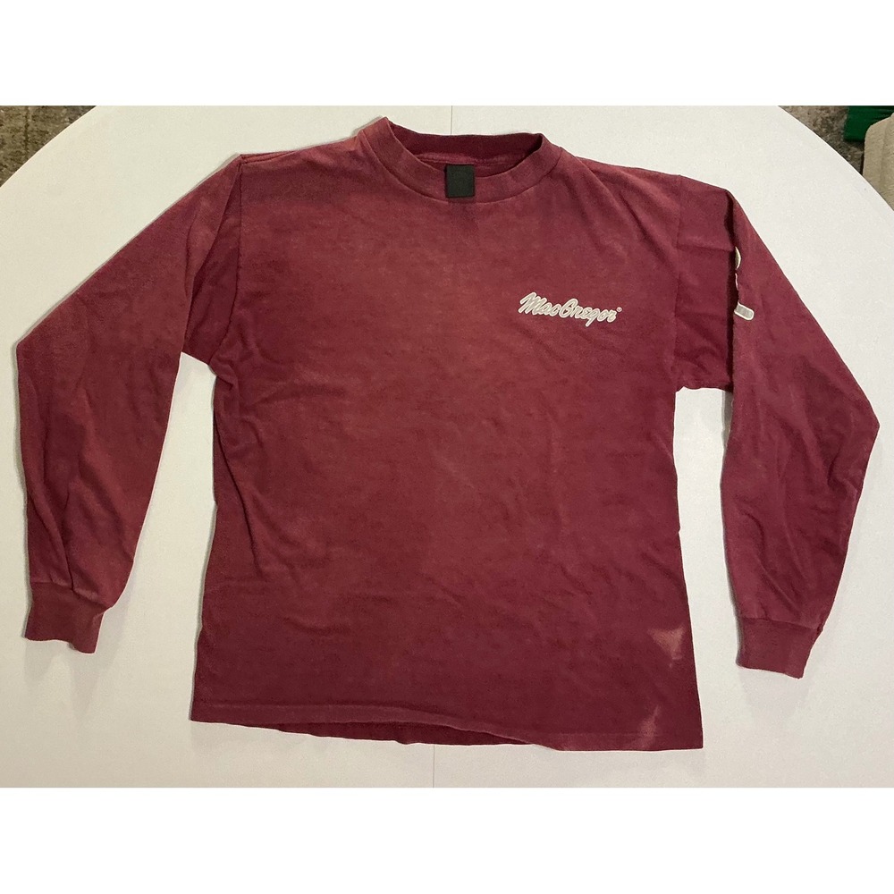VTG USA Made MacGregor Golf Single Stitch Long Sleeve Mens L T-Shirt Maroon